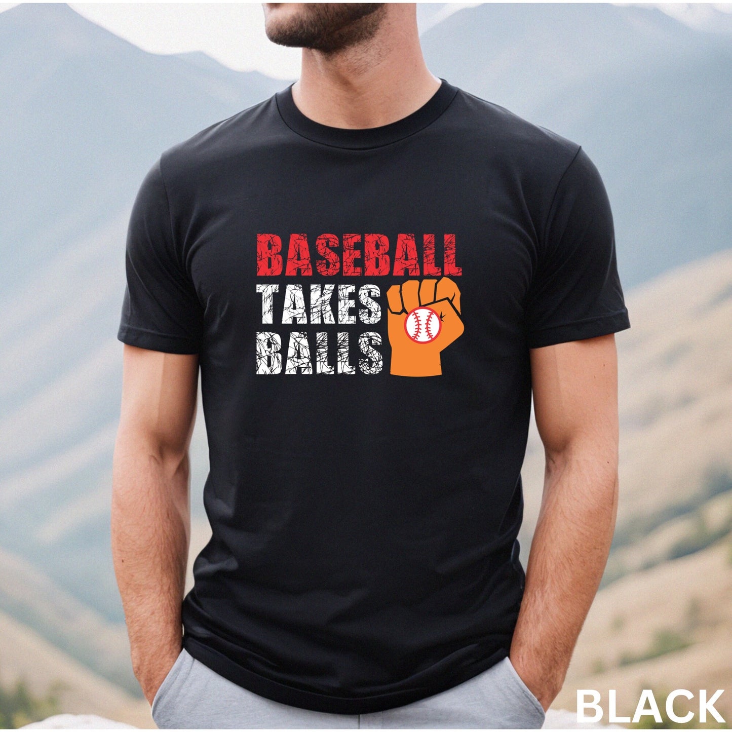 Baseball T-Shirt, Baseball Game Tee, Baseball Player Gift, Baseball Season Shirt, Baseball Tee Gifts, Softball Shirt,Baseball Takes Balls